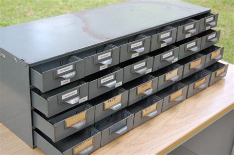 parts of a metal box|metal parts organizer.